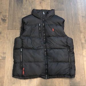POLO RALPH LAUREN BLACK PUFFER VEST SIZE L
